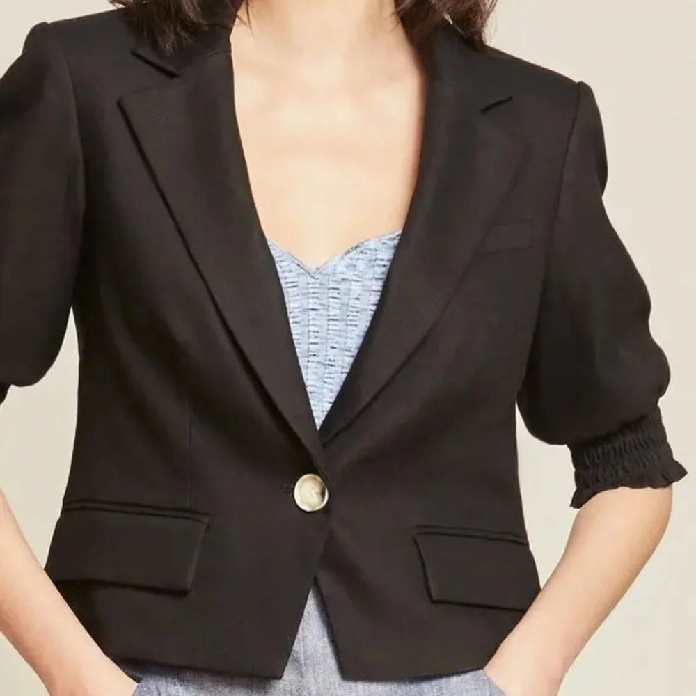 VERONICA BEARD Annabella Crop Linen Jacket size 4 - Picture 3 of 10